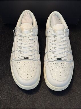 AMIRI Skel Top-Low White Leather Sneakers